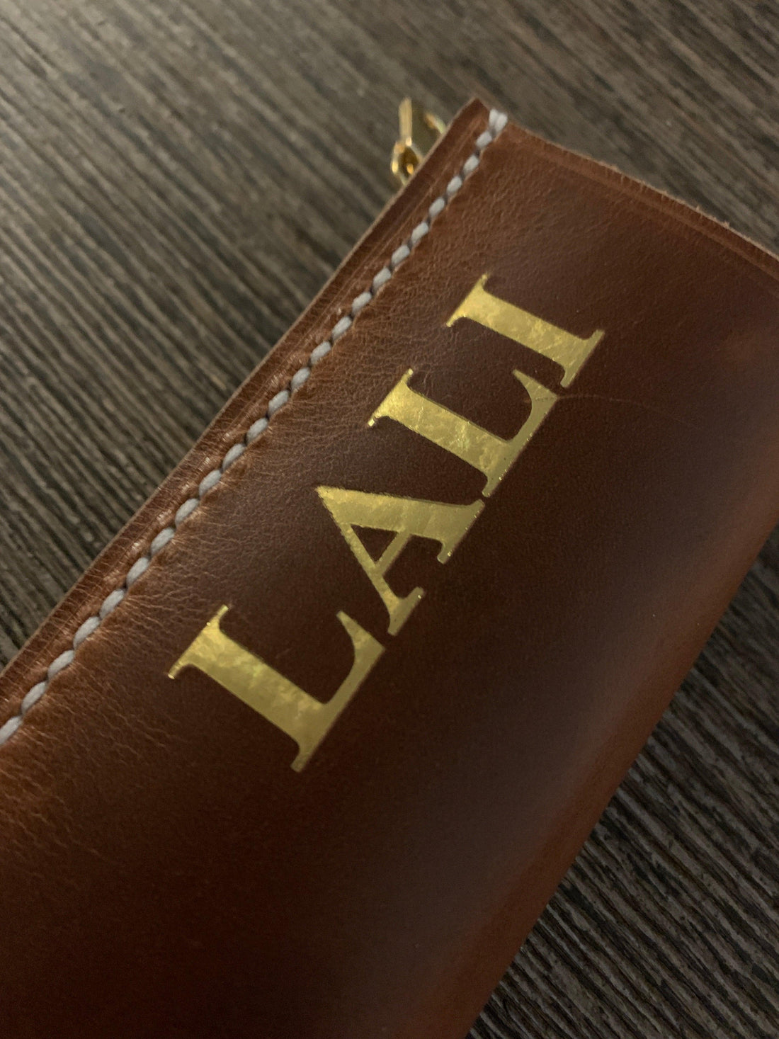 Laser engraving and hot foil stamping examples - Stonestreet Leather