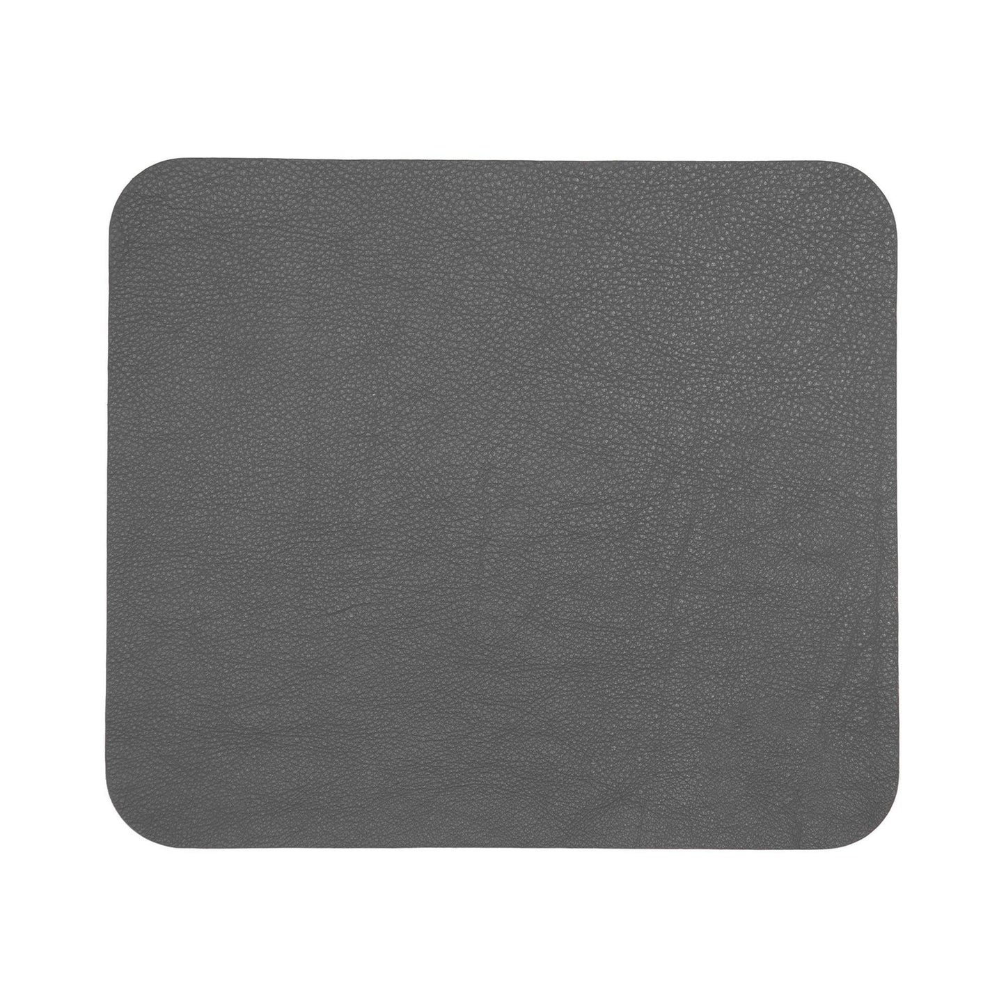 Contemporary Mouse Pad - Italian Pebble Grain Leather Backed with Dark Grey Microsuede - Stonestreet Leather