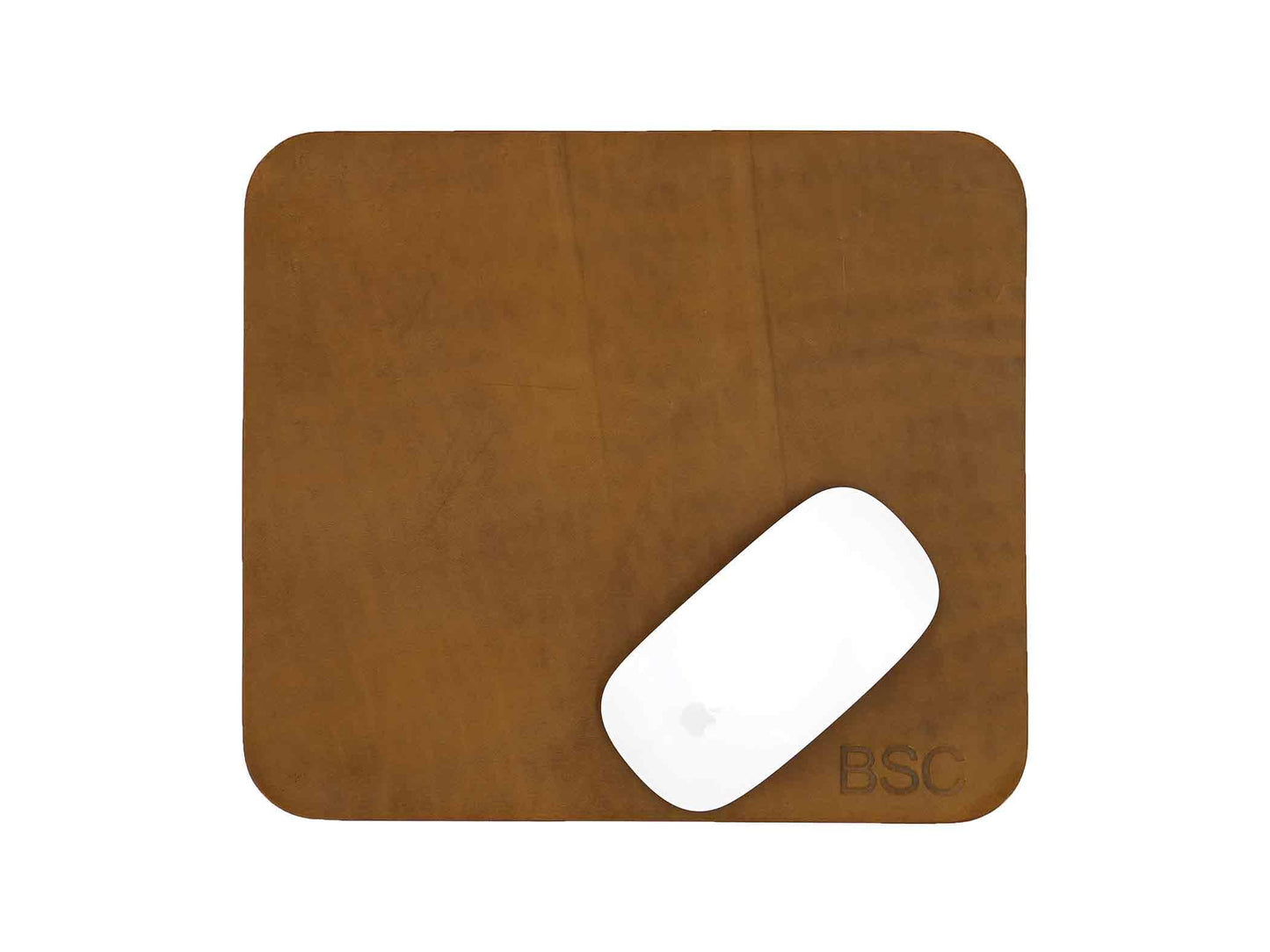 Contemporary Mouse Pad - Oxford Excel Leather Backed with Cork - Stonestreet Leather