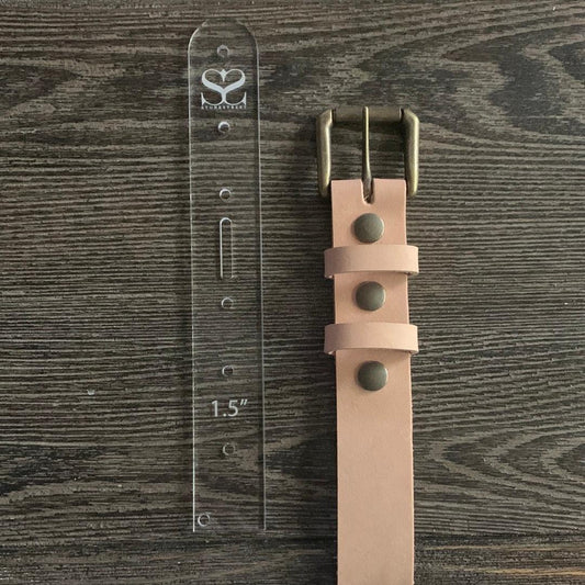 Double Keeper Belt Blank Acrylic Template - Stonestreet Leather