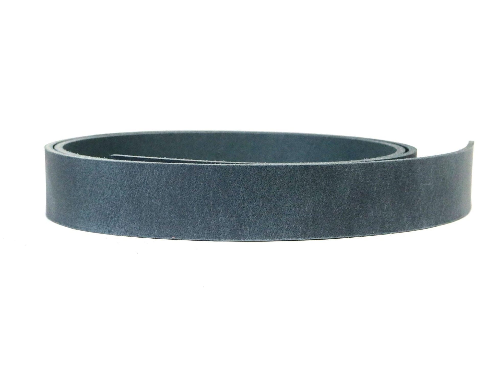 Navy Crazy Horse Style Buffalo Leather Strip, 48” - 60” in Length - Stonestreet Leather