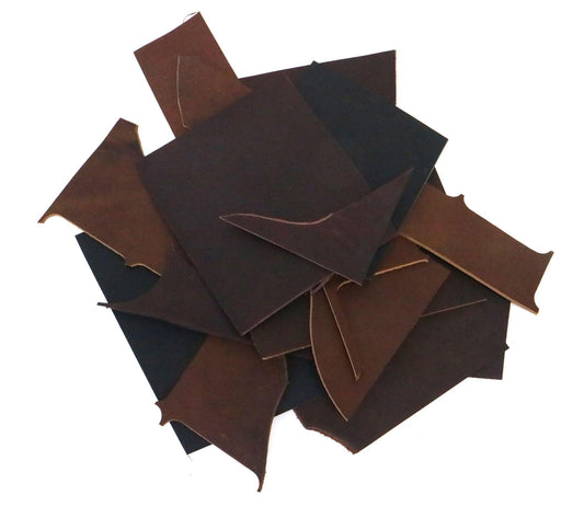 Two Pounds of West Tan Buffalo Leather Scrap - Stonestreet Leather