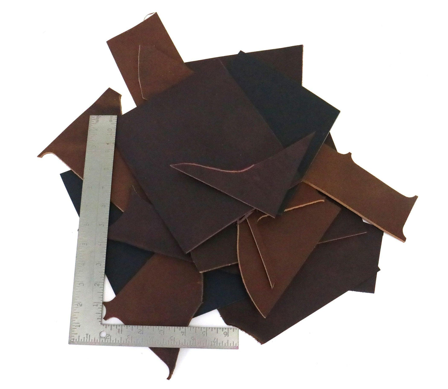 Two Pounds of West Tan Buffalo Leather Scrap - Stonestreet Leather