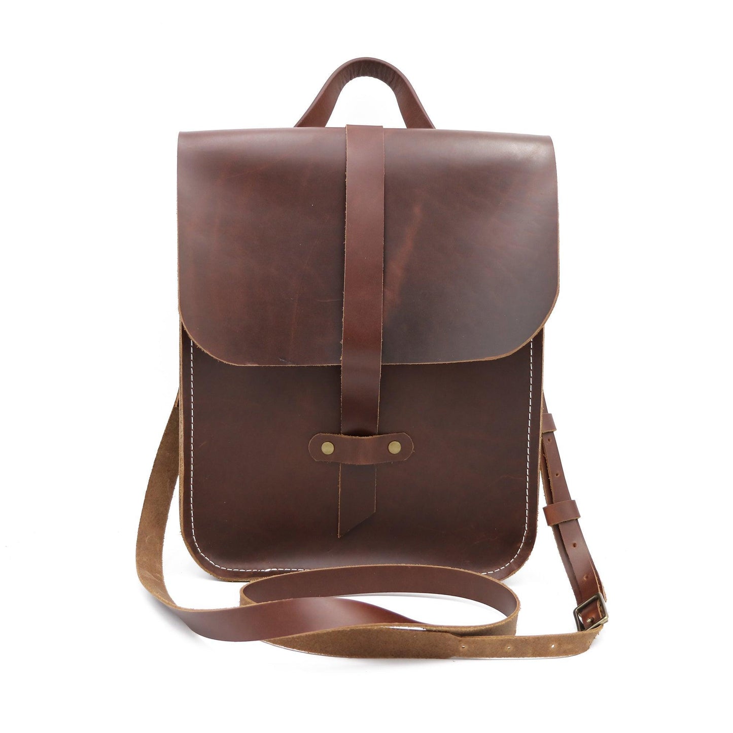 Unisex Messenger Bag - Oxford Xcel Leather - Stonestreet Leather