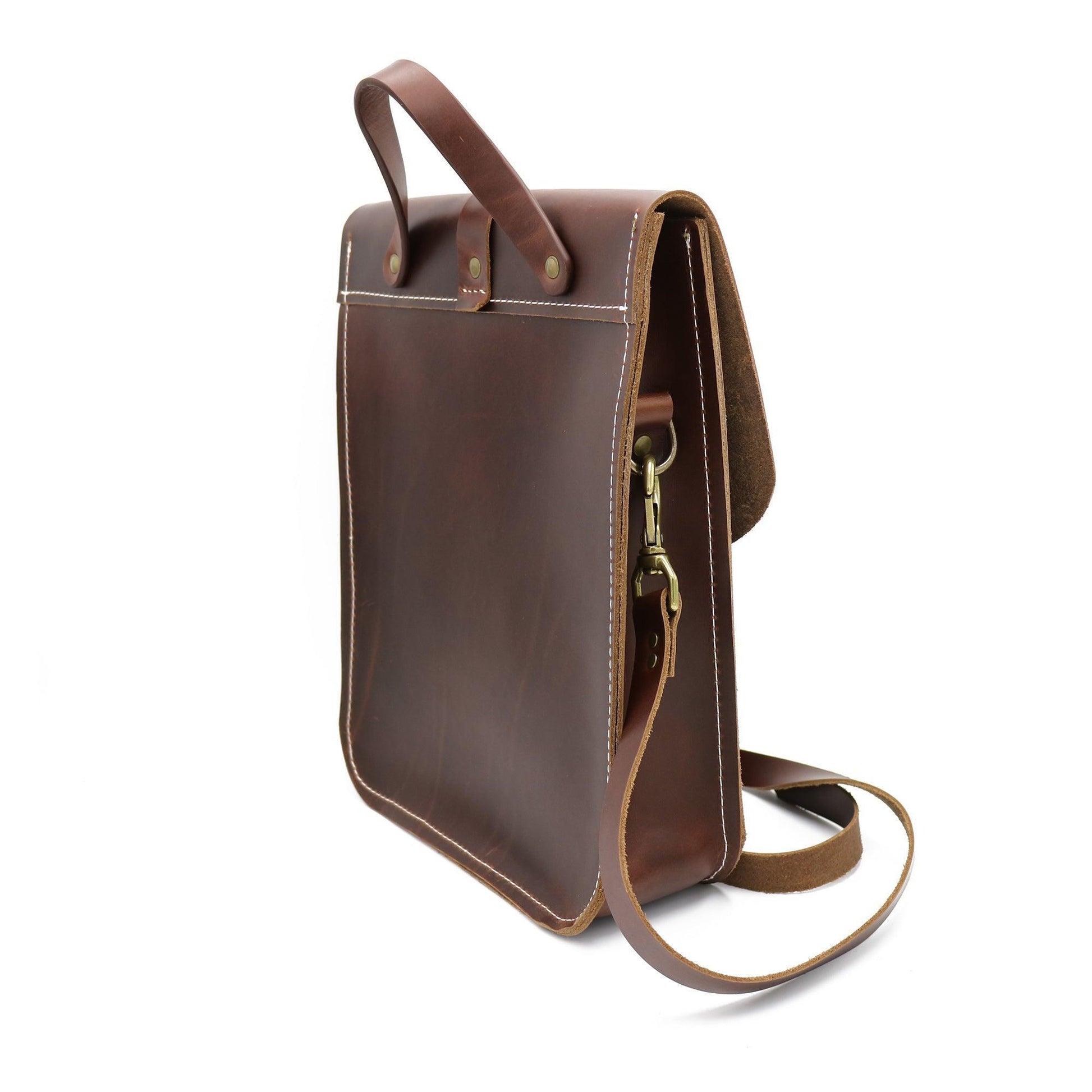 Unisex Messenger Bag - Oxford Xcel Leather - Stonestreet Leather