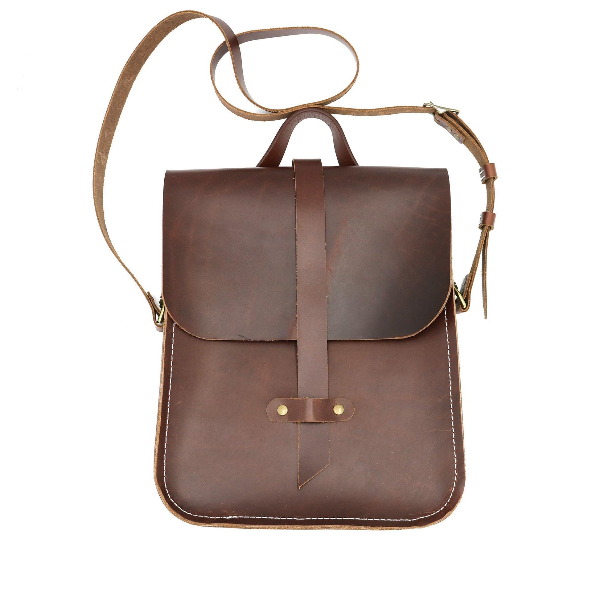 Unisex Messenger Bag - Oxford Xcel Leather - Stonestreet Leather