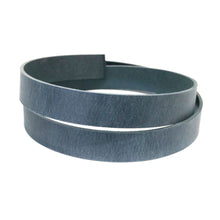 Cargar imagen en el visor de la galería, Navy Crazy Horse Style Buffalo Leather Strip, 48”- 60” in Length
