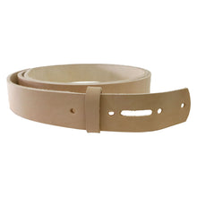 Cargar imagen en el visor de la galería, Extra Heavy 10-14 oz Vegetable Tanned Leather Belt Blank w/ Matching Keeper | 60&quot;-70&quot; Length
