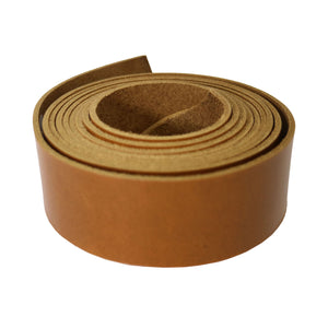 Oxford Xcel Sunflower (Light Brown) Cowhide Leather Strip, 4/5oz, 60"-65” Length, Chrome Tanned