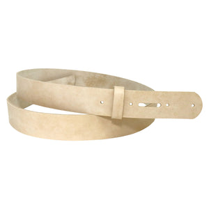 Vegetable Tanned Leather Belt Blank with Matching Keeper, 48"-60" Length, Natural Veg Tan