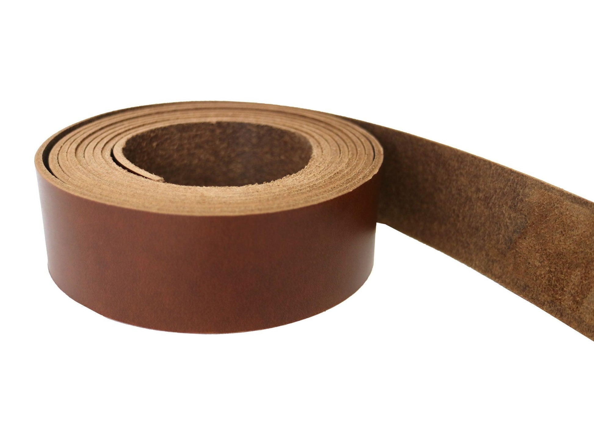 Antique Tan Brown - Oxford Xcel Leather Cowhide Strip, 5/6oz Thick, 60 - 72" length, Chrome Tanned - Stonestreet Leather