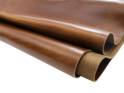 Antique Tan Brown - Oxford Xcel Leather Cowhide Strip, 5/6oz Thick, 60 - 72" length, Chrome Tanned - Stonestreet Leather