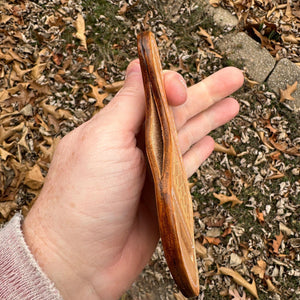 Basketweave Stamped Natural Veg Tan Cowhide Leather Handmade Pocket Knife Holster Sheath, Pancake Style Cross Draw with Belt Slots - Stonestreet Leather