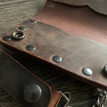 Load image into Gallery viewer, Biker Bifold Chain Wallet - Crazy Horse Buffalo Leather - Stonestreet Leather
