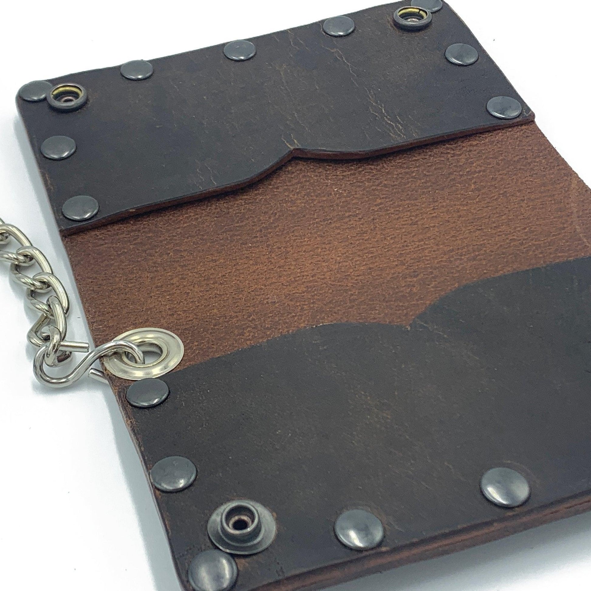 Biker Bifold Chain Wallet - Crazy Horse Buffalo Leather - Stonestreet Leather