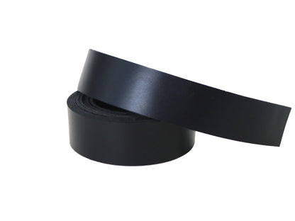 Black Oxford Xcel Leather Cowhide Strip, 5/6oz Thick, 60 - 72" length, Chrome Tanned - Stonestreet Leather