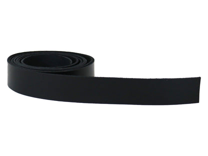 Black Oxford Xcel Leather Cowhide Strip, 5/6oz Thick, 60 - 72" length, Chrome Tanned - Stonestreet Leather