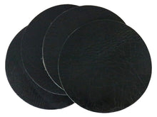 Cargar imagen en el visor de la galería, Black Vintage Glazed Water Buffalo Leather Round Coaster Shapes, 4&quot;x4&quot; - Stonestreet Leather
