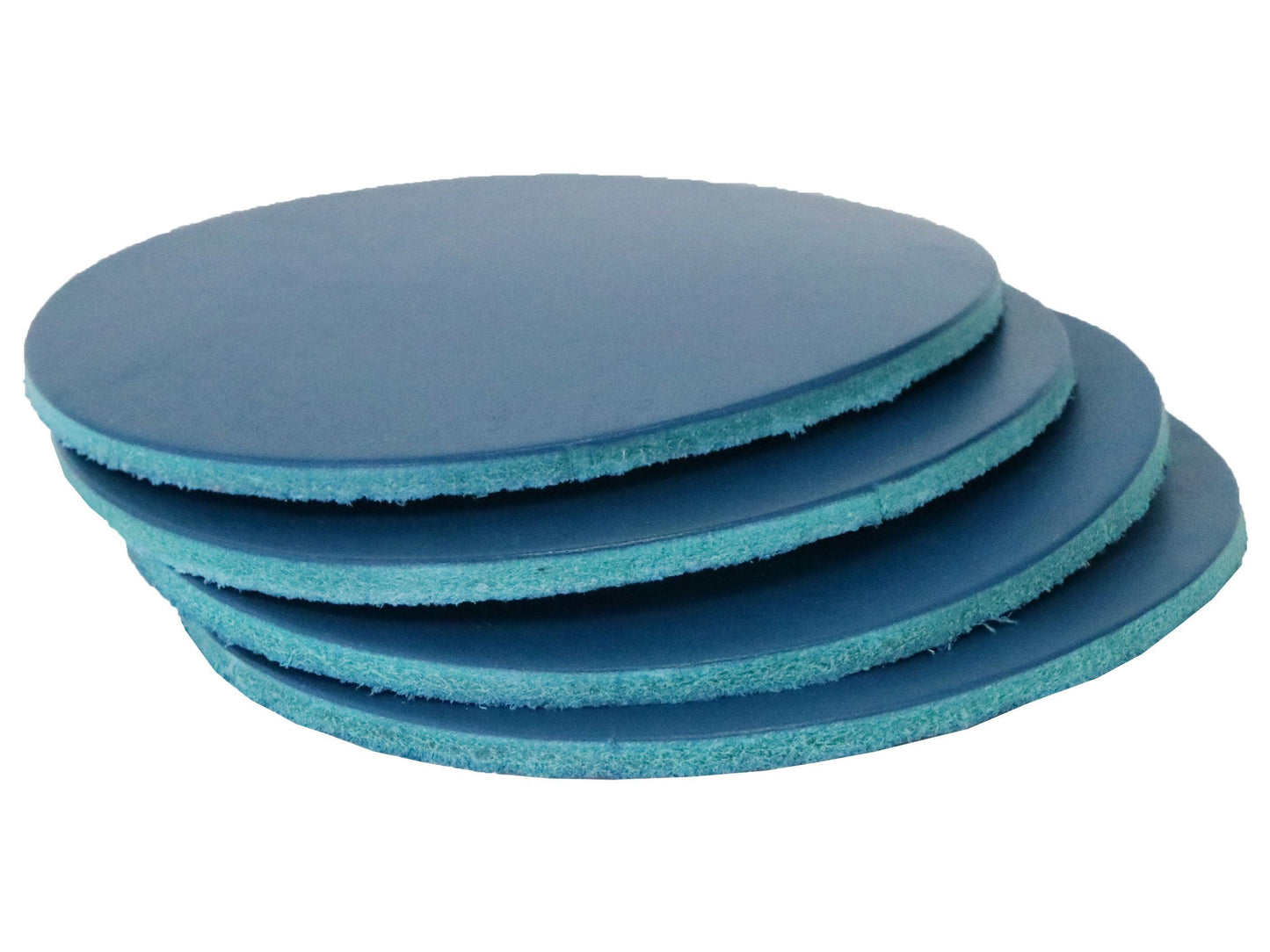 Blue Vegetable Tanned Leather Coaster Shapes (Round), 4"x4" - Stonestreet Leather