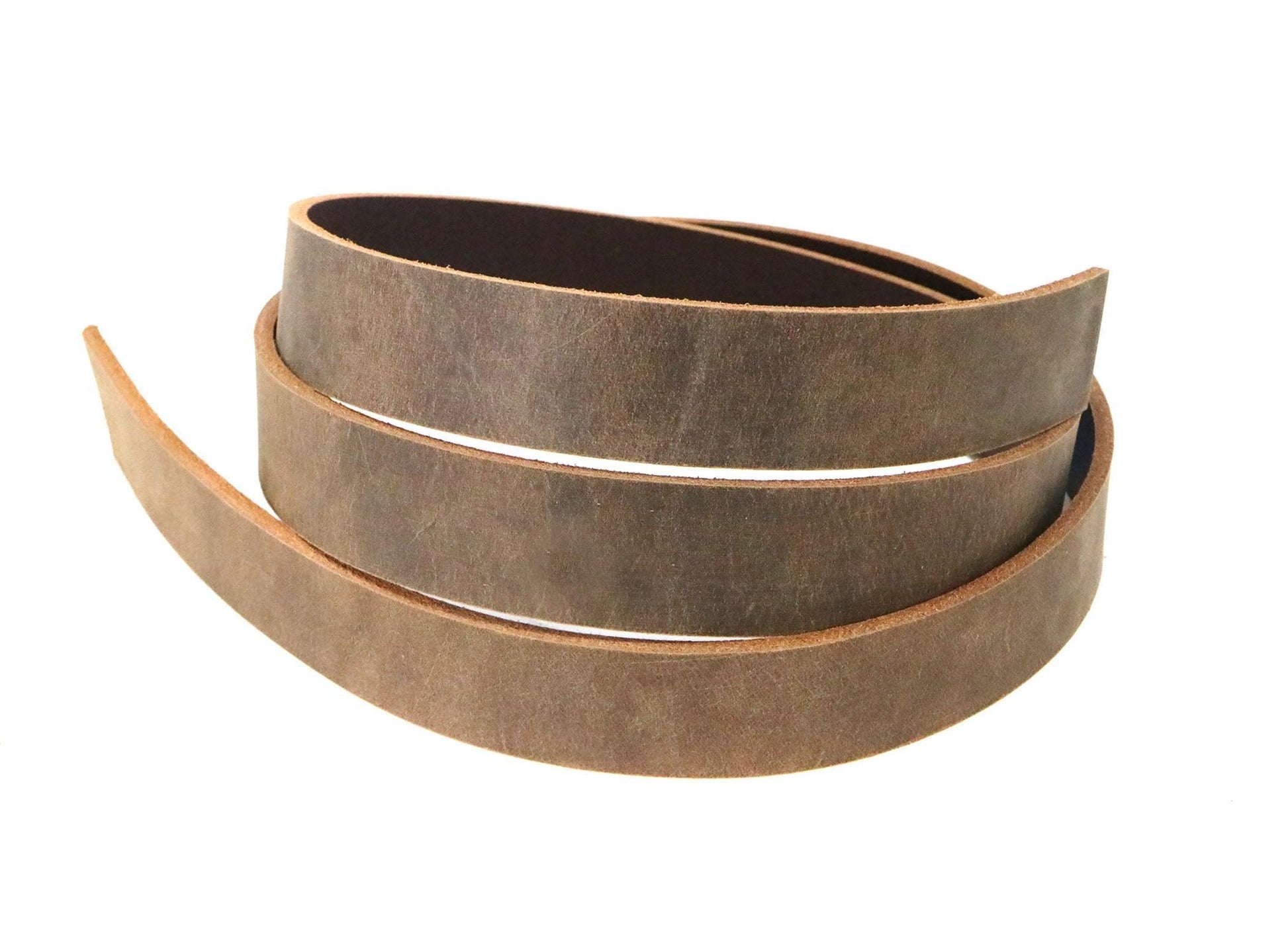 Brown Crazy Horse Style Buffalo Leather Strip, 48” - 60” Length - Stonestreet Leather