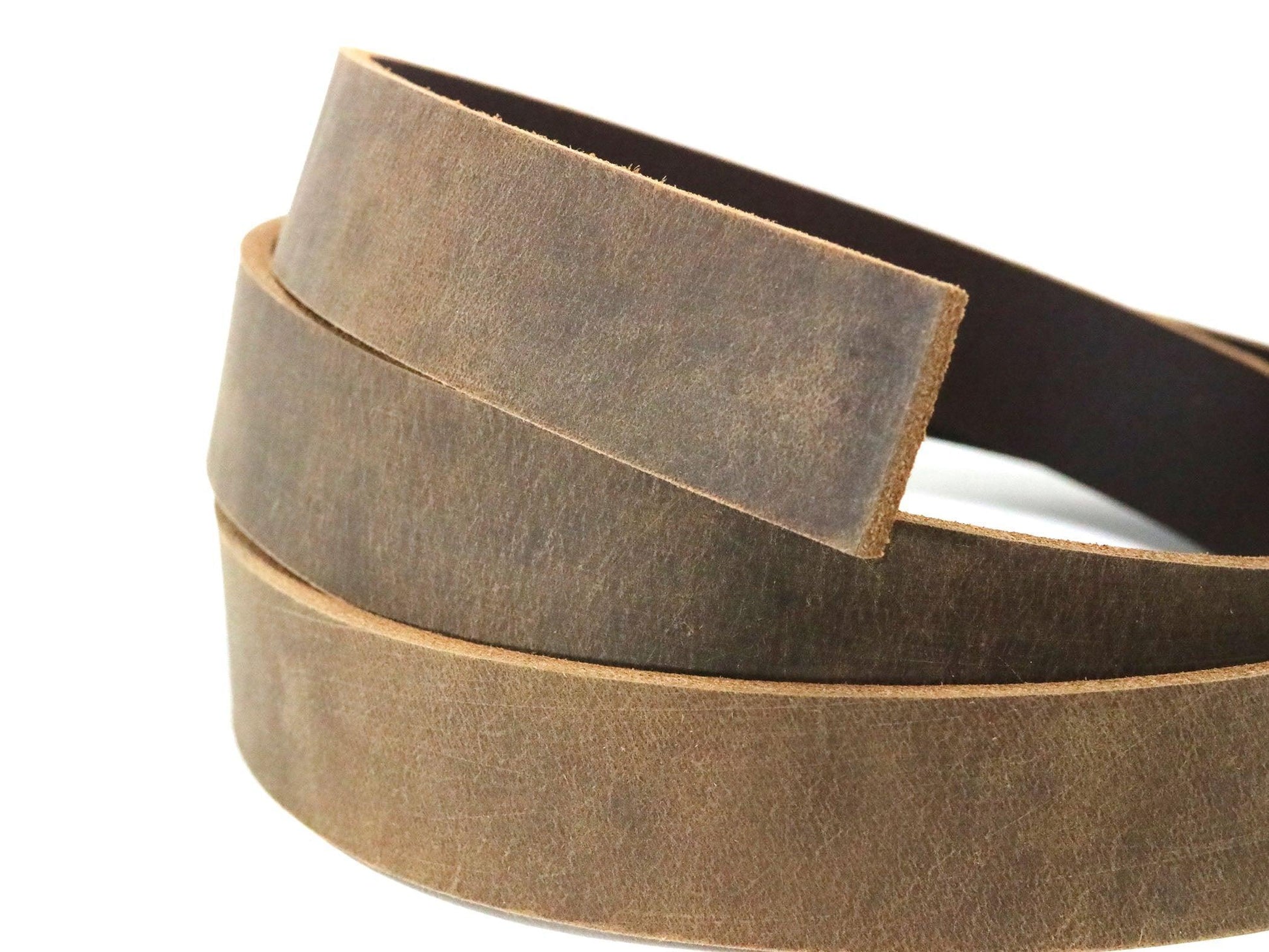 Brown Crazy Horse Style Buffalo Leather Strip, 48” - 60” Length - Stonestreet Leather
