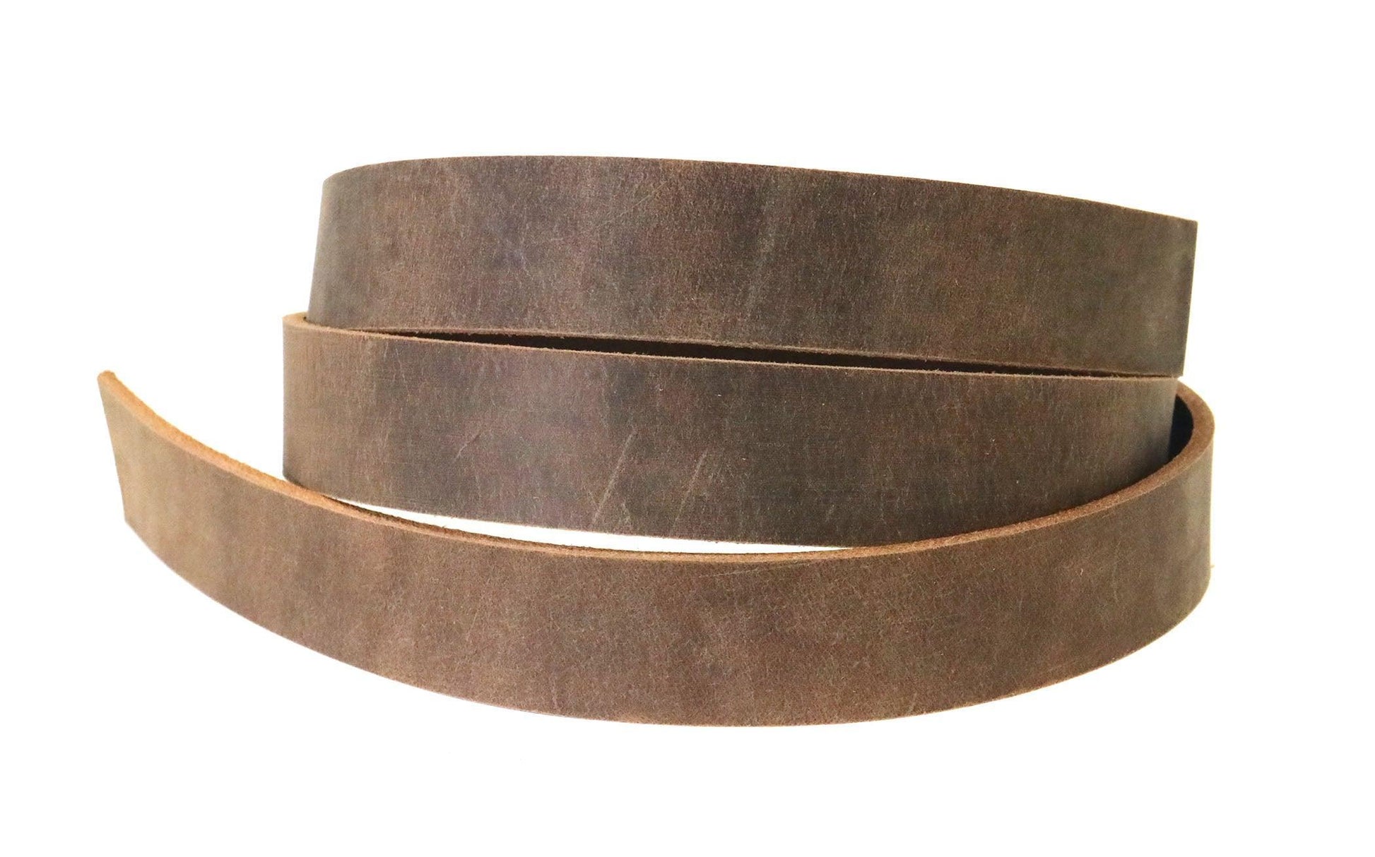 Brown Crazy Horse Style Buffalo Leather Strip, 48” - 60” Length - Stonestreet Leather