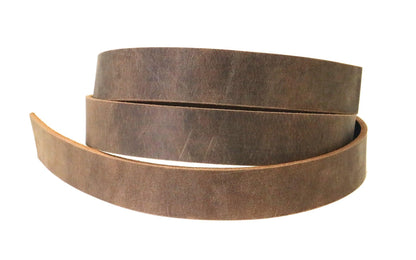 Brown Crazy Horse Style Buffalo Leather Strip, 48” - 60” Length - Stonestreet Leather