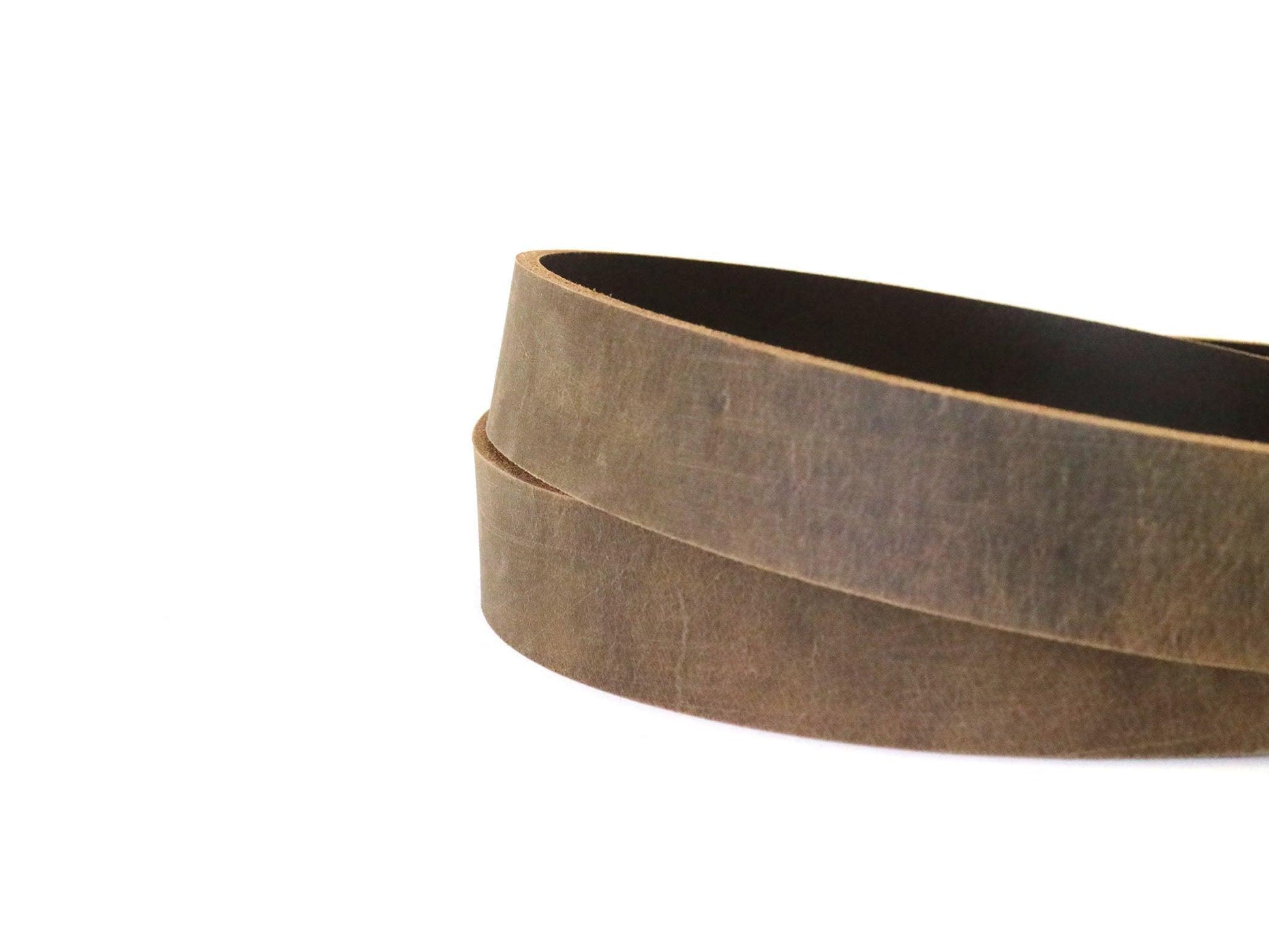 Brown Crazy Horse Style Buffalo Leather Strip, 48” - 60” Length - Stonestreet Leather