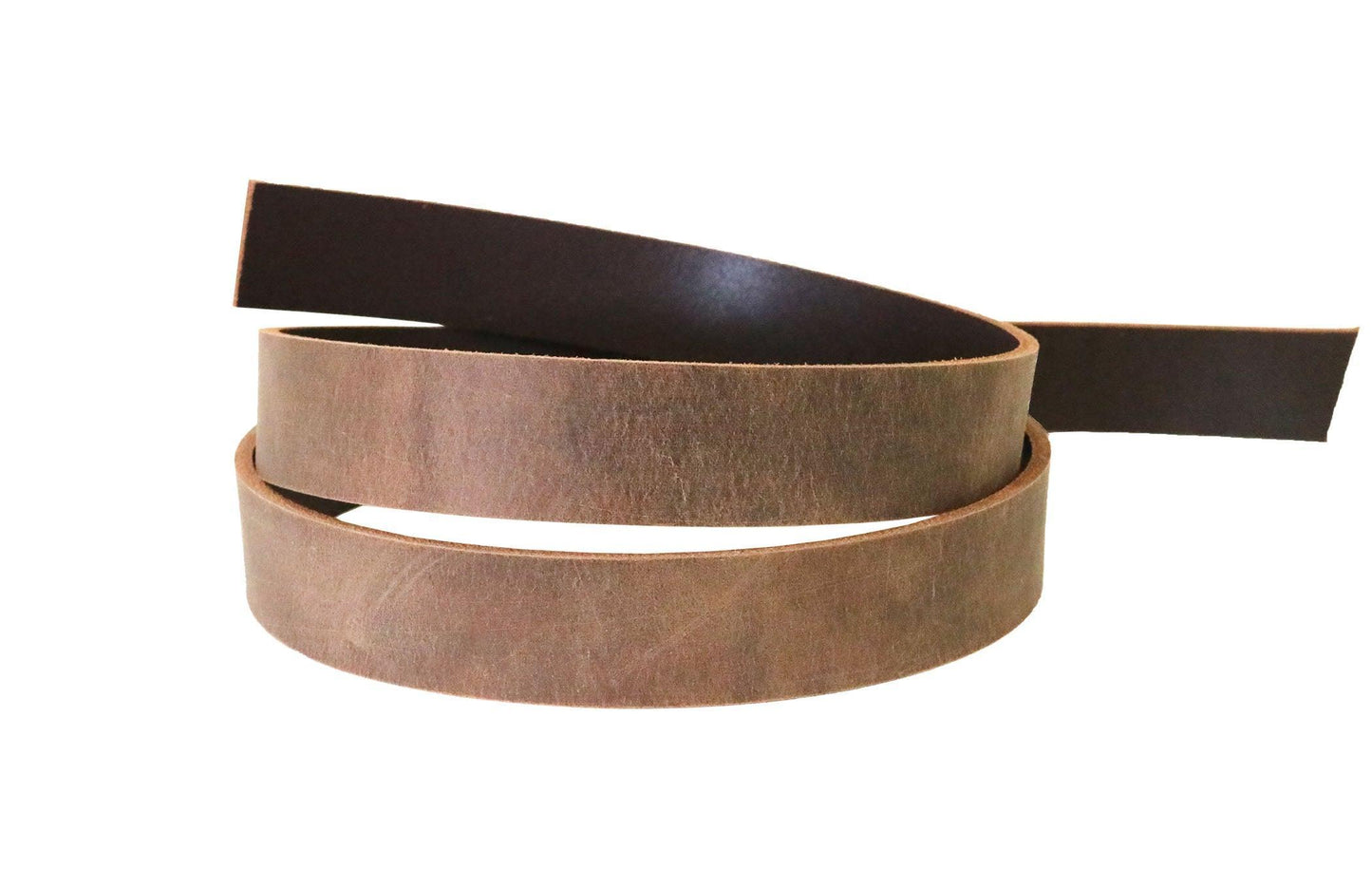 Brown Crazy Horse Style Buffalo Leather Strip, 48” - 60” Length - Stonestreet Leather