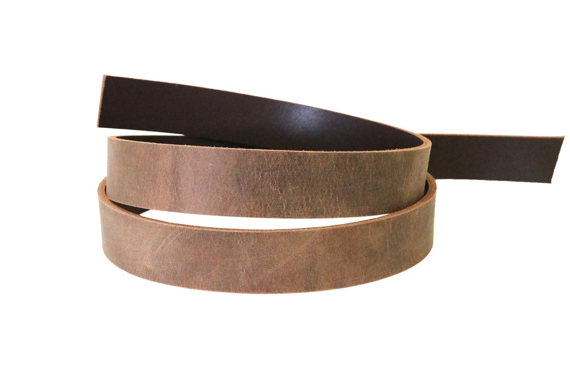 Brown Crazy Horse Style Buffalo Leather Strip, 48” - 60” Length - Stonestreet Leather