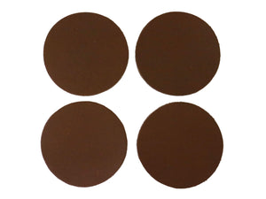 Caramel Brown Vegetable Tanned Leather Coaster Shapes (Round), 4"x4" - Stonestreet Leather