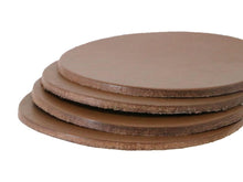 Cargar imagen en el visor de la galería, Caramel Brown Vegetable Tanned Leather Coaster Shapes (Round), 4&quot;x4&quot; - Stonestreet Leather
