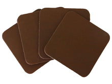 Cargar imagen en el visor de la galería, Caramel Brown Vegetable Tanned Leather Coaster Shapes (Square), 4&quot;x4&quot; - Stonestreet Leather
