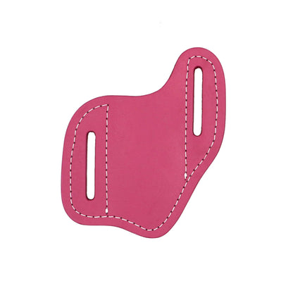 Colored Veg Tan Handmade Leather Pocket Knife Holster Sheath, Cross Draw with Belt Slots - Stonestreet Leather