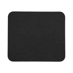 Contemporary Mouse Pad - Italian Pebble Grain Leather Backed with Dark Grey Microsuede - Stonestreet Leather