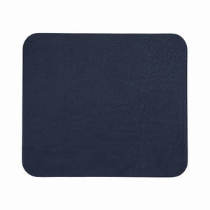 Contemporary Mouse Pad - Italian Pebble Grain Leather Backed with Dark Grey Microsuede - Stonestreet Leather