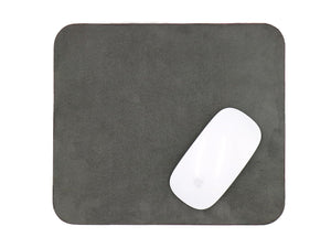 Contemporary Mouse Pad - Italian Pebble Grain Leather Backed with Dark Grey Microsuede - Stonestreet Leather