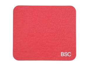 Contemporary Mouse Pad - Italian Pebble Grain Leather Backed with Dark Grey Microsuede - Stonestreet Leather