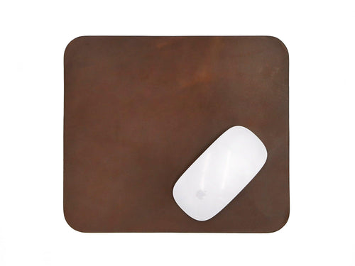 Contemporary Mouse Pad - Oxford Excel Leather Backed with Cork - Stonestreet Leather