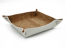 Cargar imagen en el visor de la galería, Contemporary Valet Tray - Italian Pebble Grain Leather Lined with Cork - Stonestreet Leather
