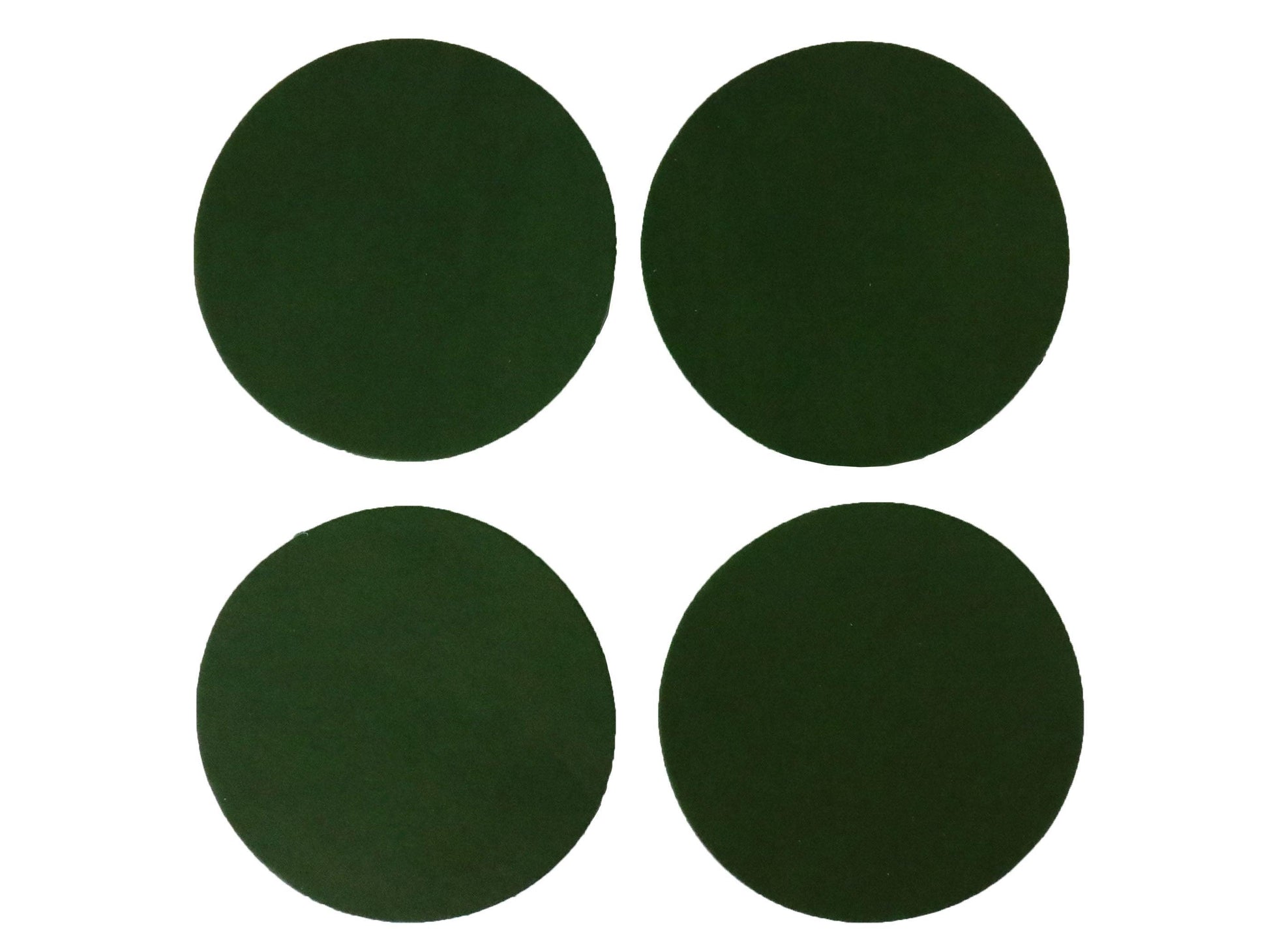 Green Vegetable Tanned Leather Coaster Shapes (Round), 4"x4" - Stonestreet Leather