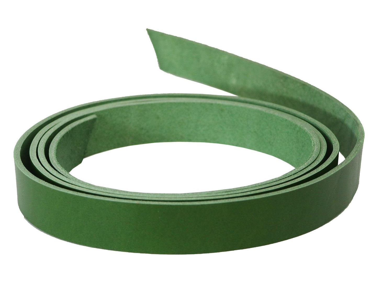 Green Vegetable Tanned Leather Strip, 72” in Length, Premium Grade Cowhide Leather - Stonestreet Leather