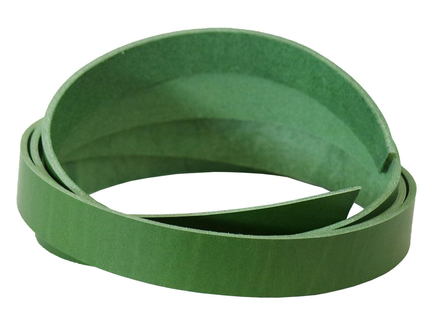 Green Vegetable Tanned Leather Strip, 72” in Length, Premium Grade Cowhide Leather - Stonestreet Leather