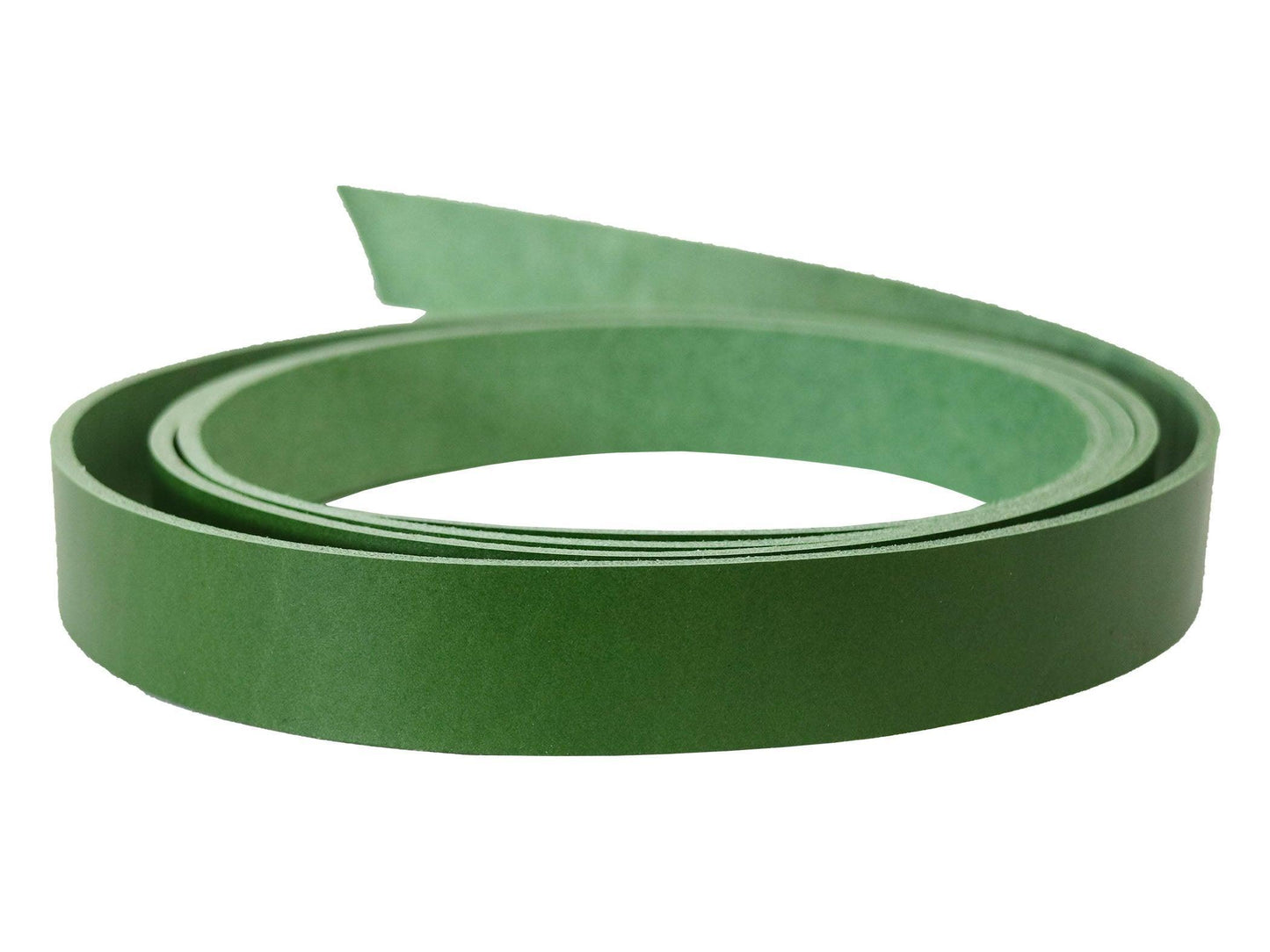 Green Vegetable Tanned Leather Strip, 72” in Length, Premium Grade Cowhide Leather - Stonestreet Leather