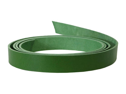 Green Vegetable Tanned Leather Strip, 72” in Length, Premium Grade Cowhide Leather - Stonestreet Leather