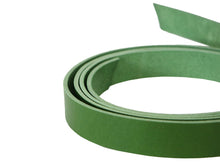 Cargar imagen en el visor de la galería, Green Vegetable Tanned Leather Strip, 72” in Length, Premium Grade Cowhide Leather - Stonestreet Leather
