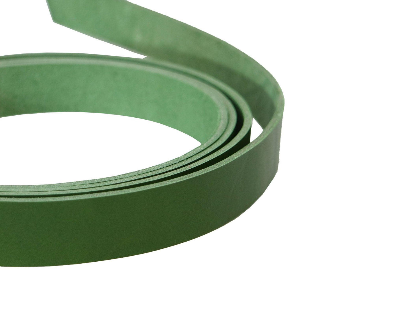 Green Vegetable Tanned Leather Strip, 72” in Length, Premium Grade Cowhide Leather - Stonestreet Leather