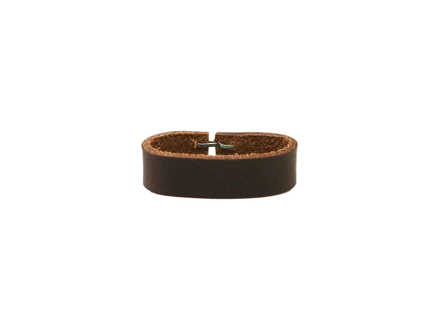 Matte Brown West Tan Buffalo Leather Belt Blank With Matching Keeper, 48" - 60" Length - Stonestreet Leather