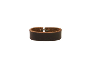 Matte Brown West Tan Buffalo Leather Belt Blank With Matching Keeper, 48" - 60" Length - Stonestreet Leather