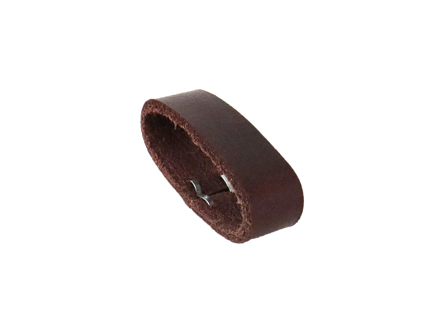Matte Burgundy Brown, West Tan Buffalo Leather Belt Blank With Matching Keeper, 50" - 60" Length - Stonestreet Leather